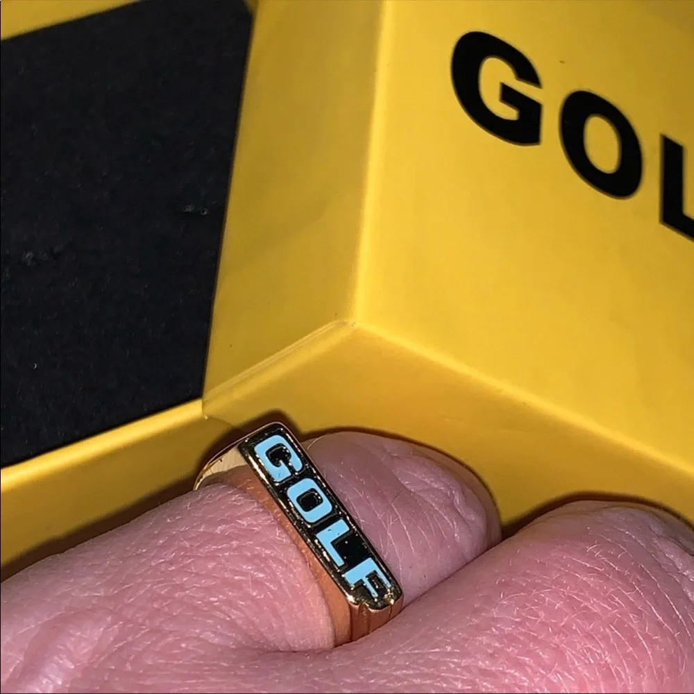 【美品】golf wang ロゴ入りリング Golf Wang | Accessories | Golf Wang No Strings Ring Blue Gold